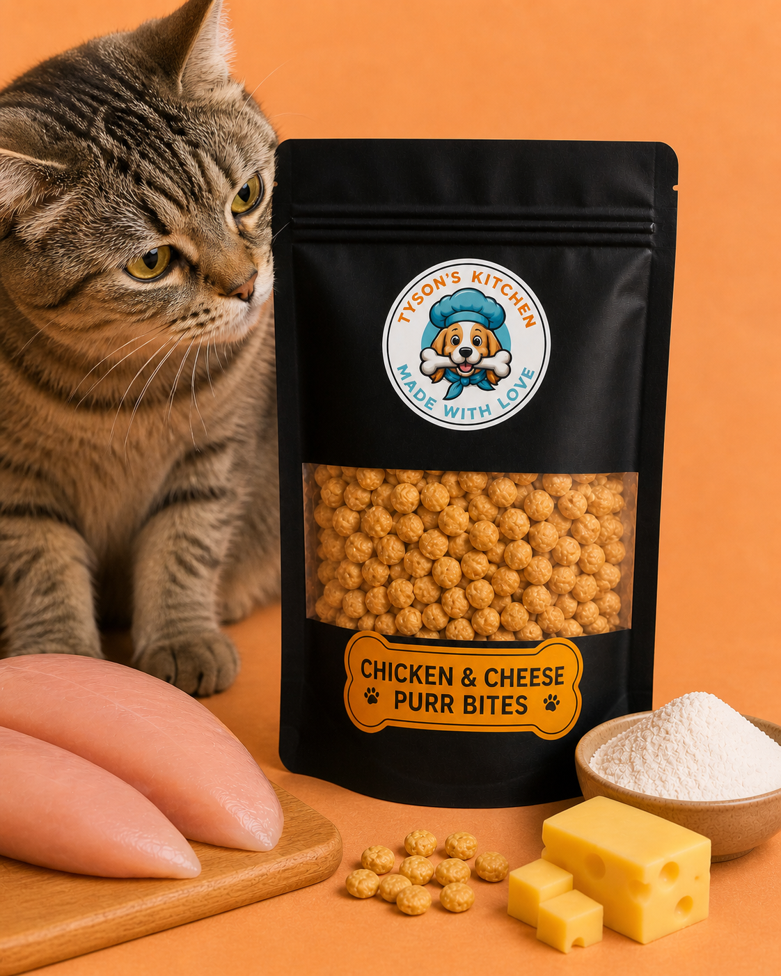 Cheesy Chicken Purr Bites